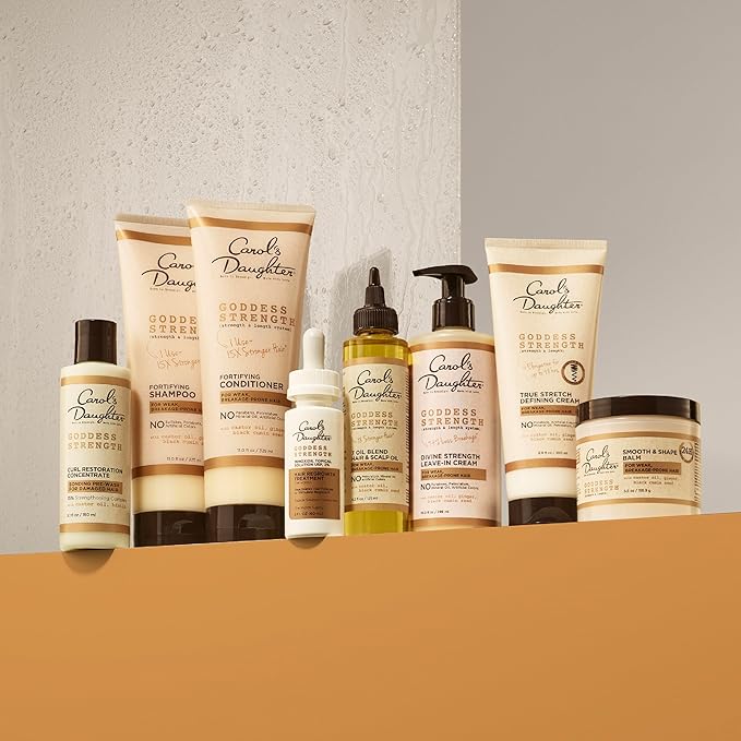 Carol's Daughter Goddess Strength 7 Oil Blend Scalp and Hair Oil for Waves, Coils and Curls, Hair Treatment with Castor Oil, 4.2 Fl Oz