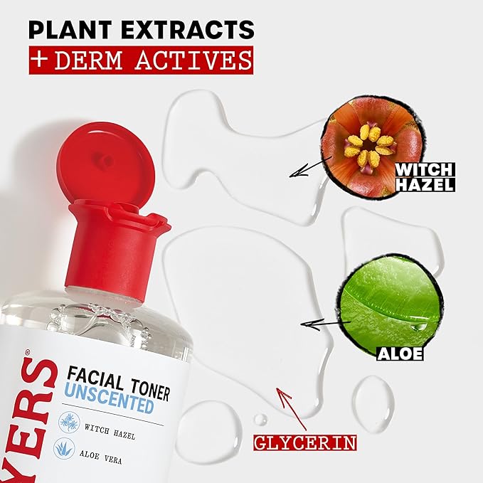 Thayers Trial Size Alcohol Free Unscented Witch Hazel Facial Toner with Aloe Vera Formula- 3 oz