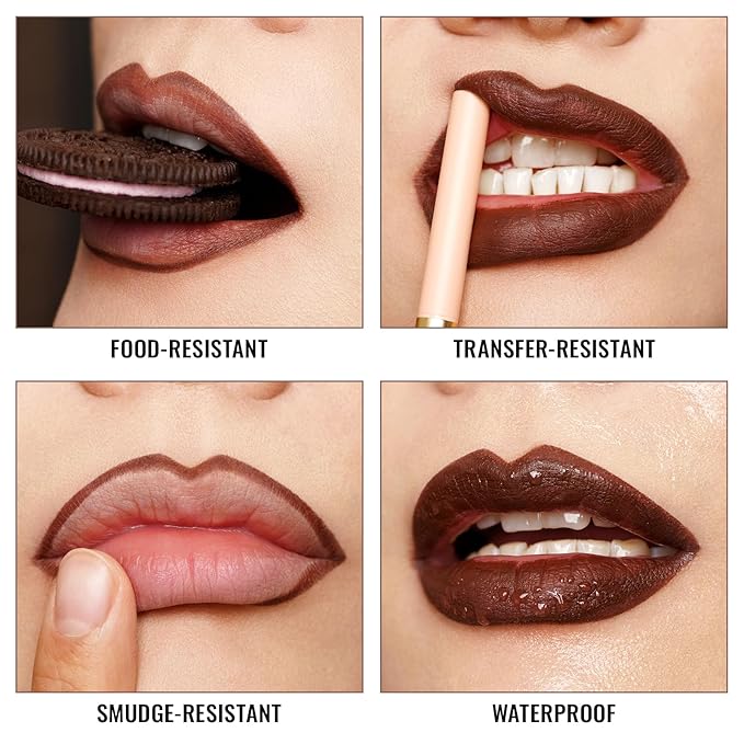 Oulac Waterproof Lipliner Pencil Set - Smooth and Creamy, Retractable Lip Makeup for Precision Application, Vegan & Cruelty-Free