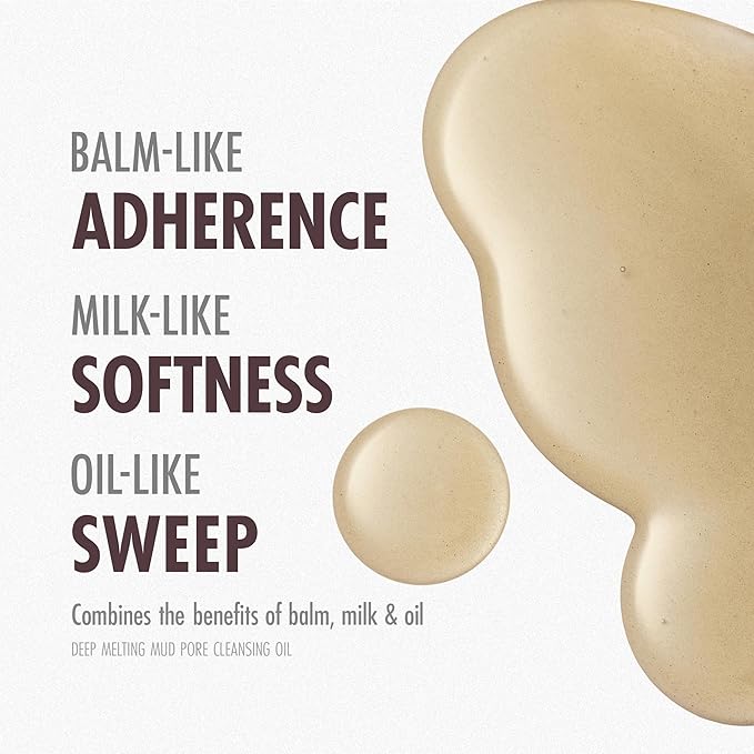 BRMUD Deep Melting Mud Pore Cleansing Oil - Gentle Make Up Facial Oil Cleanser with Boryeong Mud, Sunflower Seed & 7 Fermented Oils - Vegan & Non-Comedogenic Korean Skincare (6.76 fl oz)