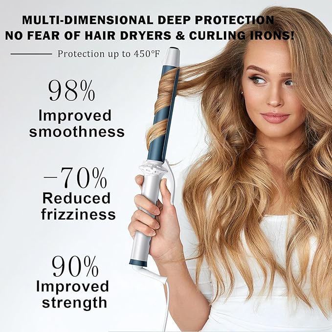225ML Heat Protection Spray for Hair, Smooth Thermal Protection, Nourishing Formula Helps Resist Heat Damage to Hair and Tame Frizz, Damage Control Hot Spray for All Hair Style