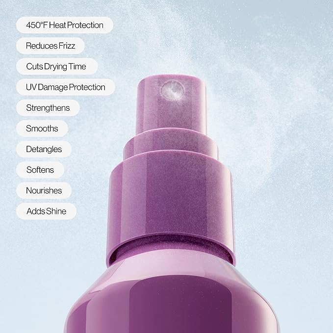 Eva NYC Mane Magic 10-in-1 Hair Primer - New Fine Mist + No-Leak Spray - Sunflower Seed + Argan Oil Heat Protection Spray - Anti-Frizz - For Fine Hair - Packaging May Vary - Vanilla Scent -5 fl oz