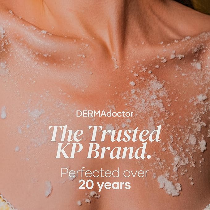 DERMAdoctor KP Bump Eraser Body Scrub with 10% AHAs + PHAs for Keratosis Pilaris, Dry, Rough, and Bumpy Skin, Dermatologist Formulated Exfoliating Body Scrub with Glycolic and Lactic acids - 16 Fl oz