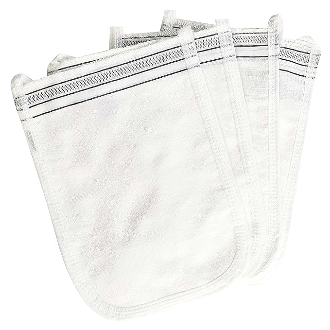 Turkish Exfoliating Gloves – Face & Body Exfoliation Mitts - Bath Hammam Spa Exfoliator Kese Glove - Body Scrub Glove to Remove Dead Skin – Brighten & Soften Skin – 4Pcs (White & Black)