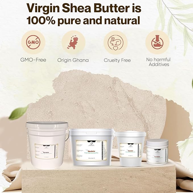 uh*Roh*Muh Refined Shea Butter From France 32 oz – Odorless & Smooth Texture – Cosmetic Grade Shea Butter for Skincare, Hair Care, Soap Making, Lotions, Balms & DIY Formulations - Net Wt. 1.75 lbs
