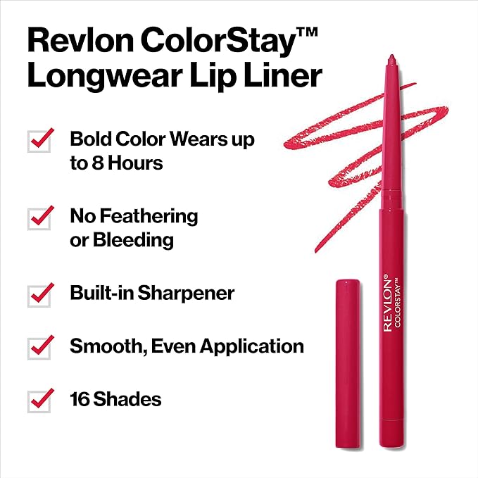 Revlon ColorStay Lipliner with Sharpener, Plums 060, 0.01 Ounce (28 g)