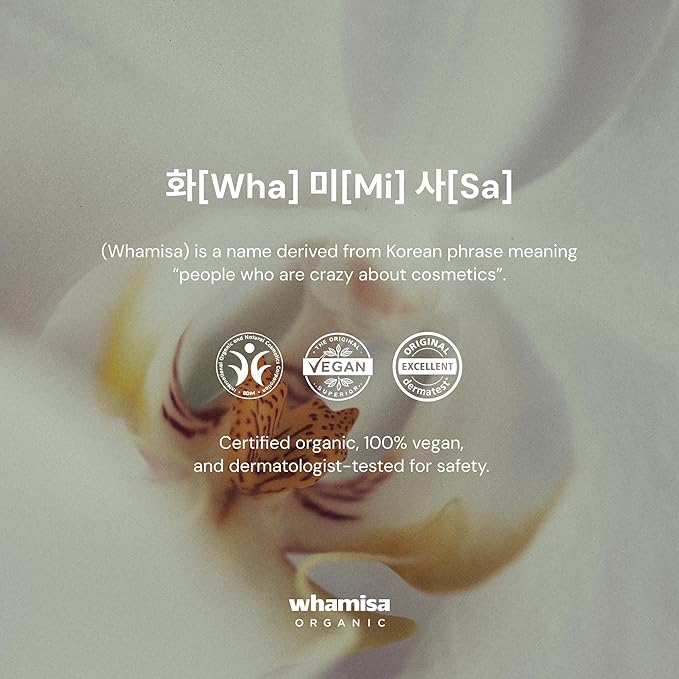 Whamisa Organic Flowers Cleansing Oil, Face Cleanser, Fermented Ingredient-Rich Makeup Remover for Deep Cleansing, Pore Care, Gentle Rolling, Easy Clean, Korean Skin Care (260ml)