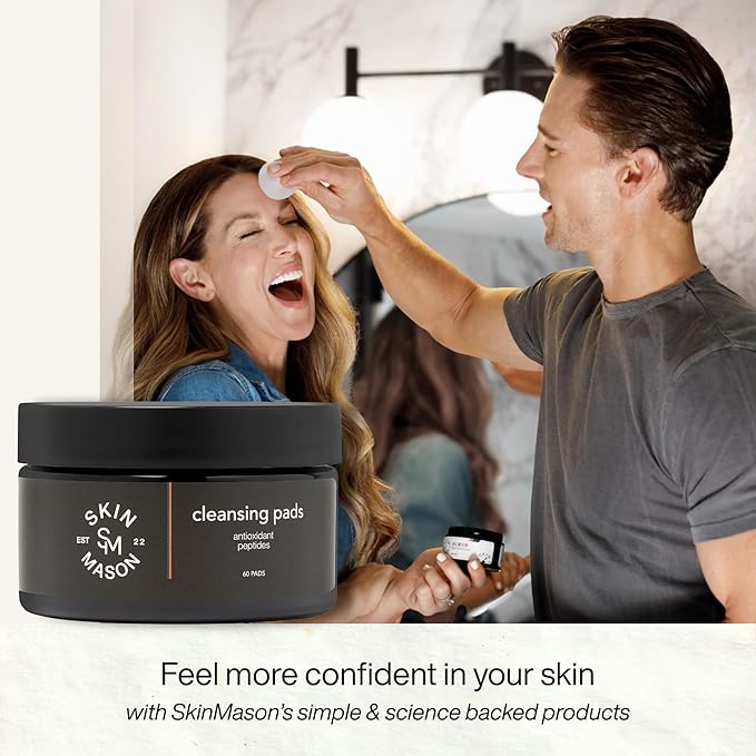 Daily Exfoliating Pads by SkinMason - Cleansing, Hydrating, Peptide Powered