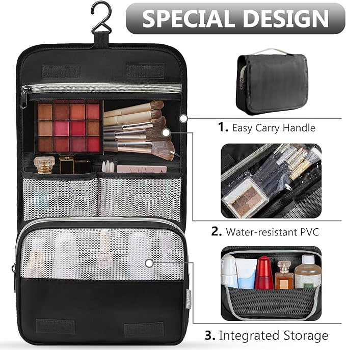 8 Set Packing Cubes for Travel, Anti-Tearing Suitcase Organizer for Luggage with Shoe & Hanging Toiletry Bag,Gifts for Women Mom,OlarHike Vacation Essentials & Accessories for Cruise Ship,Ink