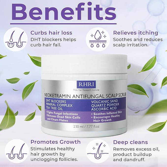 Anti Fungal Scrub for Men & Women | Anti Dandruff, Medicated, Folliculitis Scrub for Dry Scalp, Psoriasis, Ringworm | for Itchy, Flaky & Irritated Scalp