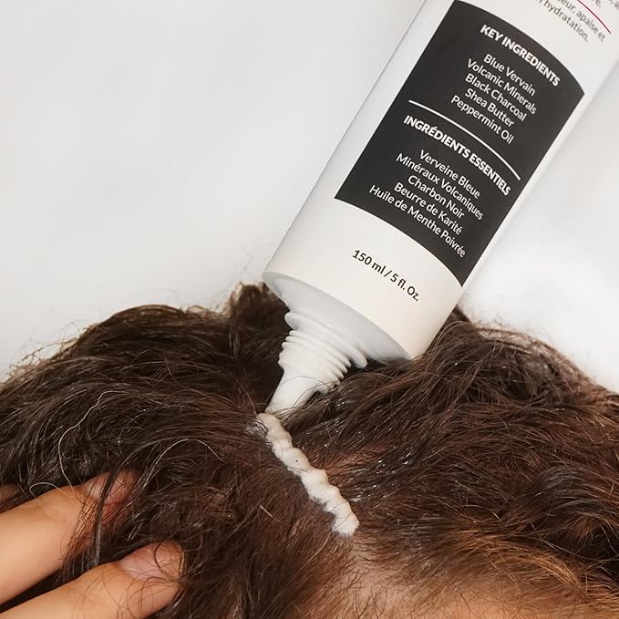 Love Ur Curls Exfoliating Scalp Scrub, Moisturizing, Gentle Build Up Removal for Curly Hair - with Peppermint Oil, for Alll Curl Types, 150mL