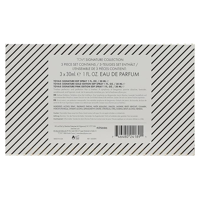 Tova Signature Metallic Set Eau De Parfum, 1 oz ea (Gold+Pink+Clear)