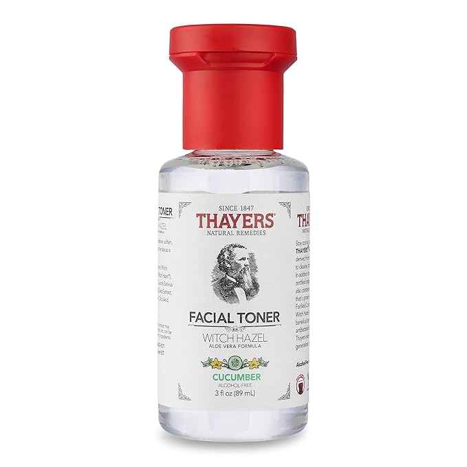 THAYERS Alcohol-Free Witch Hazel Facial Toner with Aloe Vera, Cucumber, Trial Size, 3 Ounce