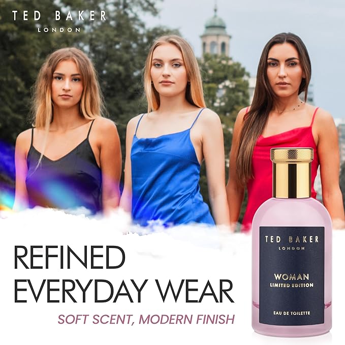 Ted Baker Woman Limited Edition EDT, Delicate and Fresh Scent, Blends of Soft Lily and Delicate Jasmine, Finishing Notes of Amber and Creamy Sandalwood, 3.38 fl oz