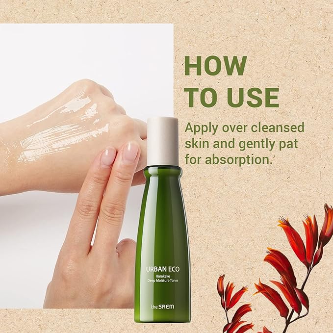 THESAEM Urban Eco Harakeke Deep Moisture Toner 5.07 fl.oz. - Vegan Ultra Moisturizing and Nourishing for Dry Skin - Softening Essential With Harakeke Root Extract and Ceramides