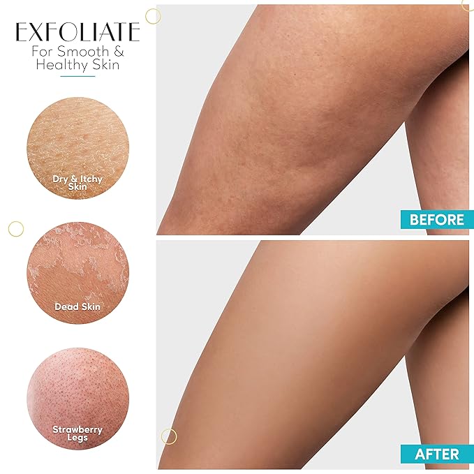 Eco Lux Exfoliating Mitt – Moroccan Exfoliating Glove, Premium Viscose Kessa Mitt for Deep Exfoliation & Dead Skin Removal, Fake Tan Remover, Heavy-Duty Reusable Body Scrub Glove for Bath & Shower