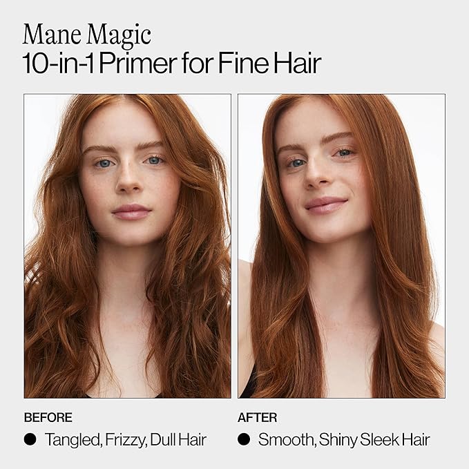 Eva NYC Mane Magic 10-in-1 Hair Primer - New Fine Mist + No-Leak Spray - Sunflower Seed + Argan Oil Heat Protection Spray - Anti-Frizz - For Fine Hair - Packaging May Vary - Vanilla Scent -5 fl oz