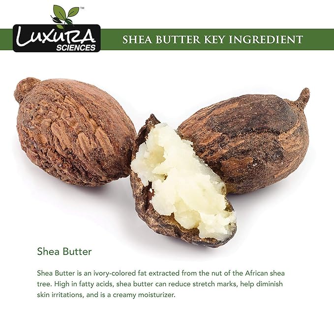 Luxura Sciences African Shea Butter | 100% Pure & Unrefined Raw Shea Butter for Skin & Hair | Deep Moisturizer for Face, Body & Scalp | Ideal for DIY Lotion, Soap Making & Lip Balm | 7.05 Oz (200g)