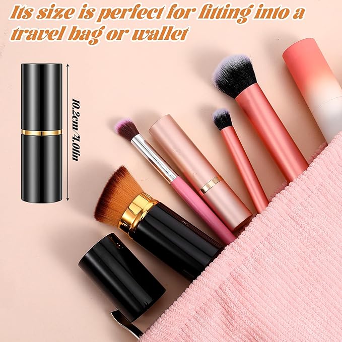 1 Pcs Liquid Makeup Brush Portable Kabuki Brush Retractable Makeup Brushs for Powder and Liquid Foundation Bronzer Blush and Other Face Cream Women Beginners