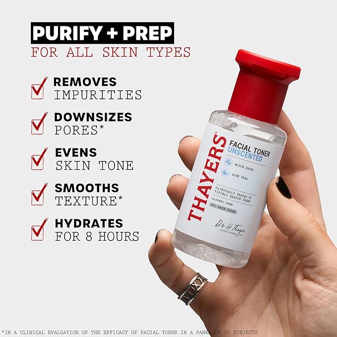 Thayers Trial Size Alcohol Free Unscented Witch Hazel Facial Toner with Aloe Vera Formula- 3 oz