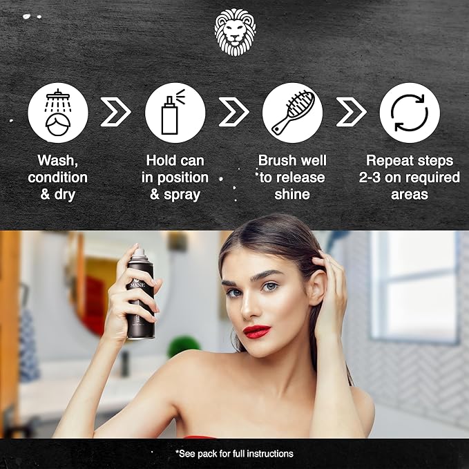 MANE Hair Thickening Spray & Root Touch Up, Seal & Control Combo Pack, Instantly Thicker Hair for Men & Women, Fill in Hairlines and Hide Thinning and Fine Patches - Auburn, 12 Colors (6.76 oz)