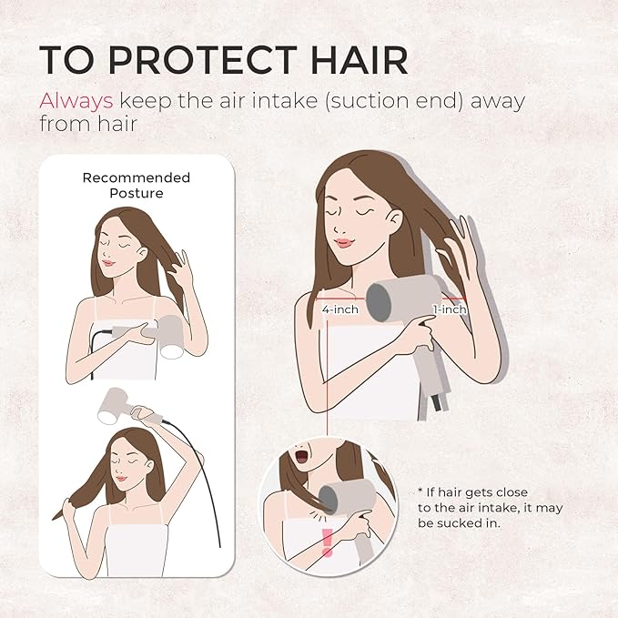 TYMO Diffuser Hair Dryer Blow Dryer - 300 Million Ionic Hairdryer with Diffuser & Comb Attachment for Curly Hair, Professional Blowdryer for Women, Cool Air Button, Small Travel Lightweight, Gold