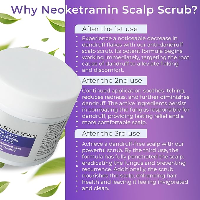 Anti Fungal Scrub for Men & Women | Anti Dandruff, Medicated, Folliculitis Scrub for Dry Scalp, Psoriasis, Ringworm | for Itchy, Flaky & Irritated Scalp