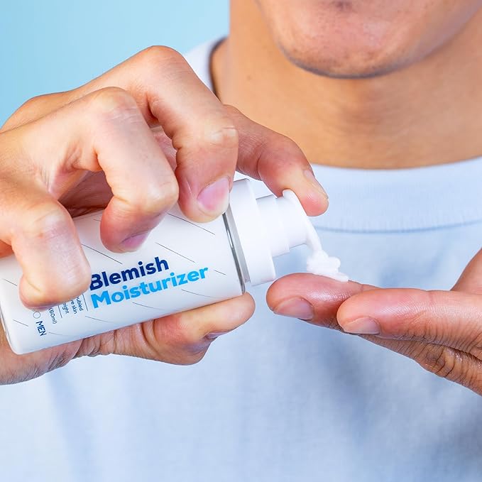 Hanhoo Men’s Blemish Moisturizer, 2.02 Fl. Oz., with Bamboo, Hyaluronic Acid, and Green Tea, Non-greasy Daily Facial Moisturizer, Post-Shave Care, For Acne-Prone Skin, Korean Skincare