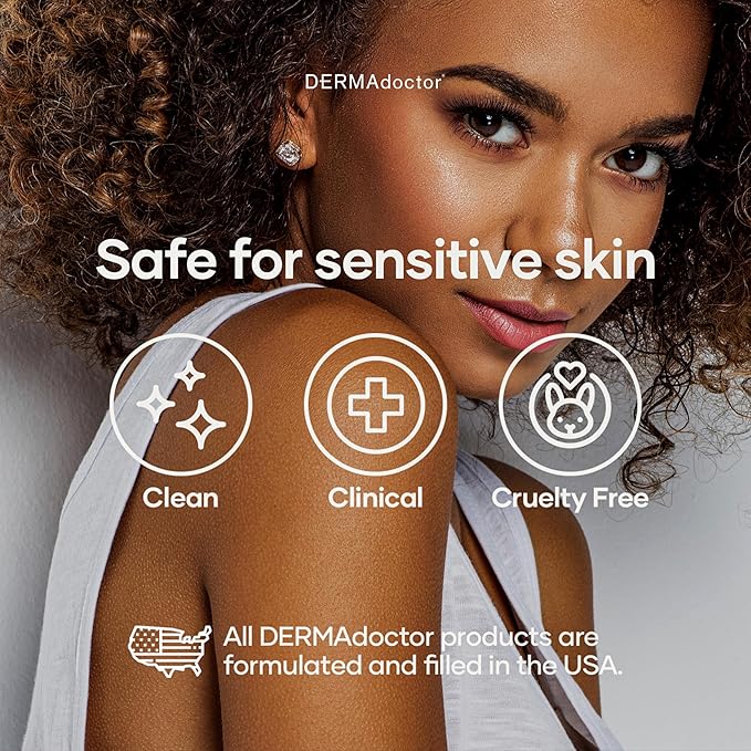 DERMAdoctor KP Bump Eraser Body Scrub with 10% AHAs + PHAs for Keratosis Pilaris, Dry, Rough, and Bumpy Skin, Dermatologist Formulated Exfoliating Body Scrub with Glycolic and Lactic acids - 16 Fl oz