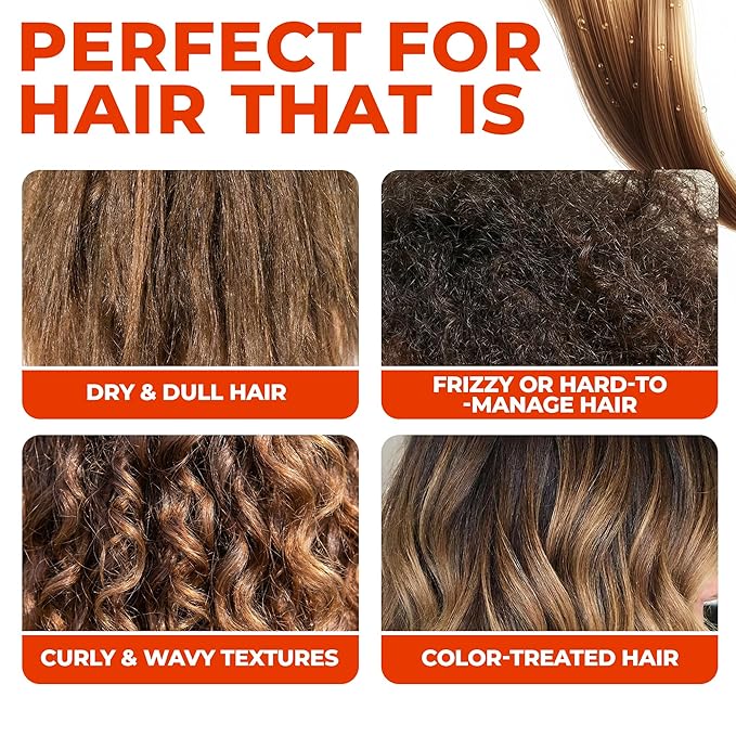 VAO Deep Conditioning Hair Mask for Damaged Hair – Intensive Hydrating Hair Treatment with Argan Oil, Shea Butter, Keratin, Hyaluronic Acid – Deep Conditioner for All Hair Types – 11.8 Fl Oz