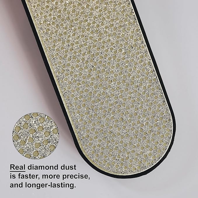 Caswell-Massey Diamond Dust Nail File, Professional Washable Nail Buffer Crafted from Polished Steel, Durable & Long-Lasting, Pre-Polish Care, 7 In