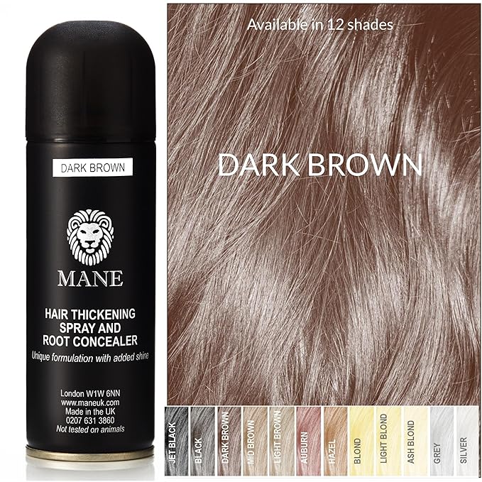 Mane Hair Thickening Spray Duo Pack 6.76 fl oz (Dark Brown)