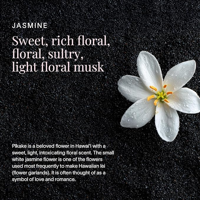 Pikake Body and Hair Mist from Hawaii, Hair Perfume for a Light, Hydrating Refresh, Body Mist for Women and Men, Alcohol-Free, With Moisturizing Hyaluronic Acid & Glycerin, Glass Bottle, 3.4 oz