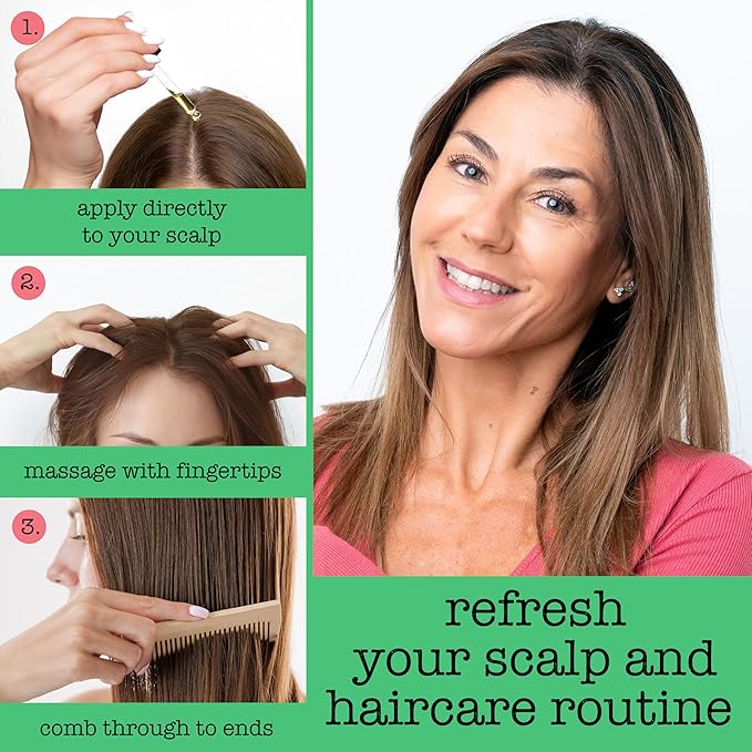 SAUCE BEAUTY Hair Oil, Rosemary Mint with Biotin (3 Fl Oz) Helps Promote Hair Growth & Rejuvenation, Scalp Oil for Thicker, Stronger Hair, No Parabens